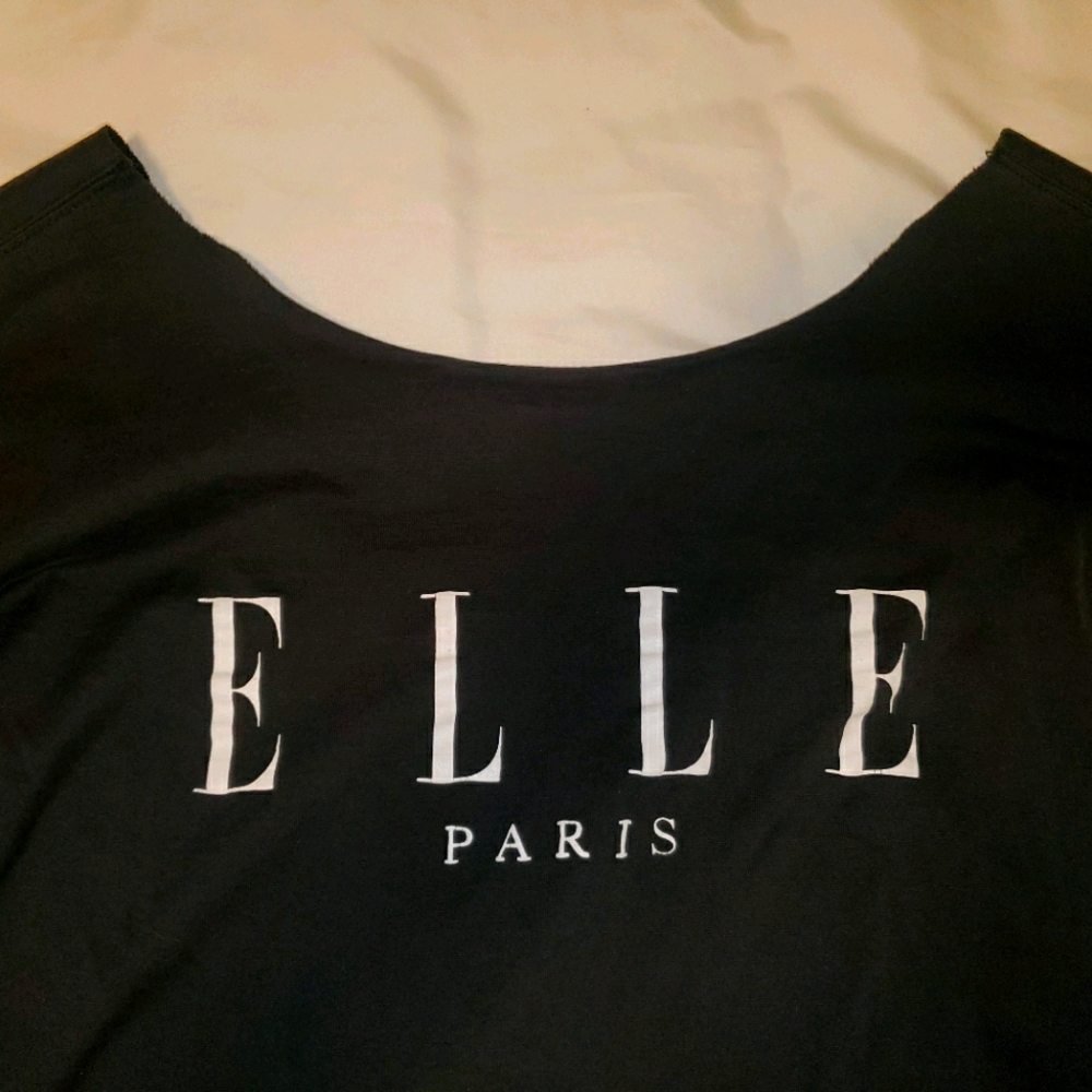 Vintage "Elle paris" off the shoulder top
